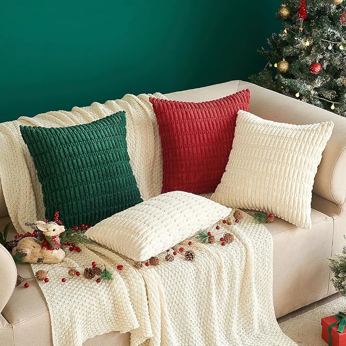 MIULEE Pack of 2 Corduroy Decorative Euro Sham Throw Pillow Covers 24x24 Inch - Image 9