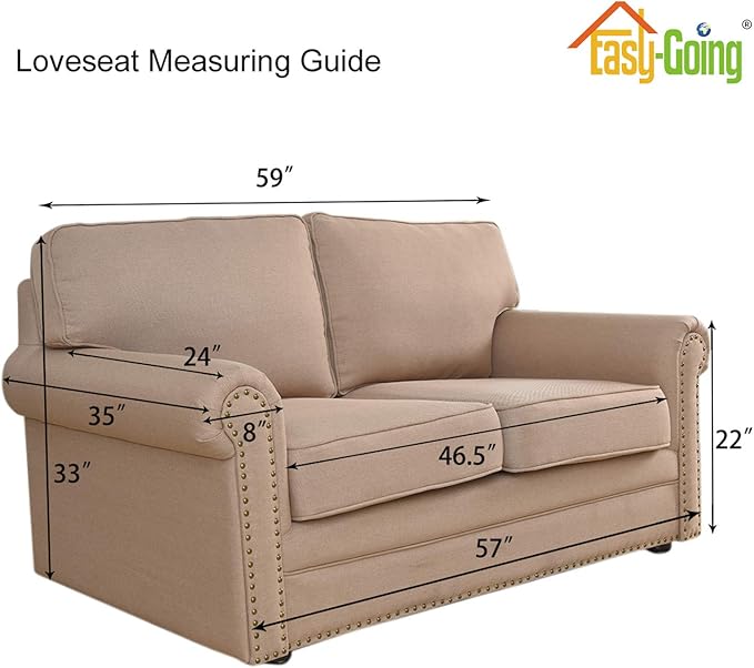 Easy-Going Stretch Loveseat Couch Covers Washable Wine | 1-Piece Loveseat Covers - Image 6