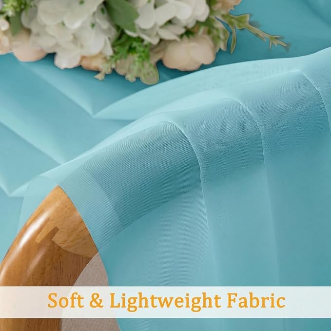 Gwine Sheer Curtains for Living Room 45 inch Length - Image 8