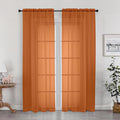 OWENIE Sheer Orange Curtains, Sheer Curtains 78 inch Length 2 Panels Set by OWENIE