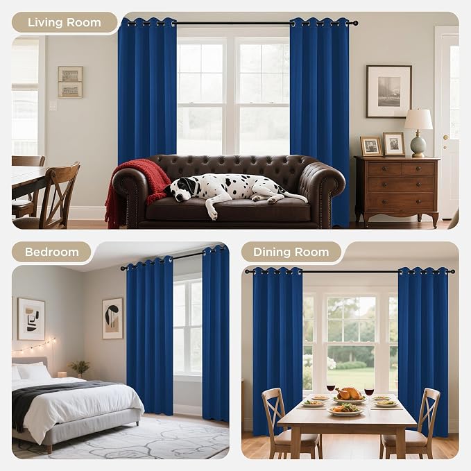 Joydeco Blackout Curtains 95 Inch Length 2 Panels Set, Thermal Insulated Long - Image 8