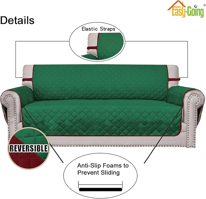 Easy-Going Sofa Slipcover Reversible Loveseat Sofa Cover Couch Cover - Image 3