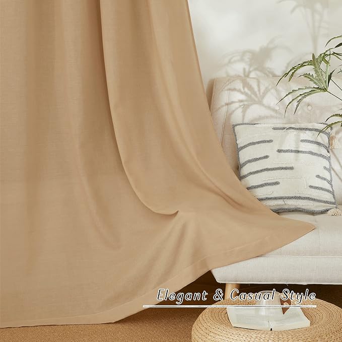 NICETOWN Flax Burlap Linen Curtains - Image 6