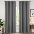 Joydeco Blackout Curtains 84 Inch Length 2 Panels Set, Thermal Insulated Black by JOYDECO