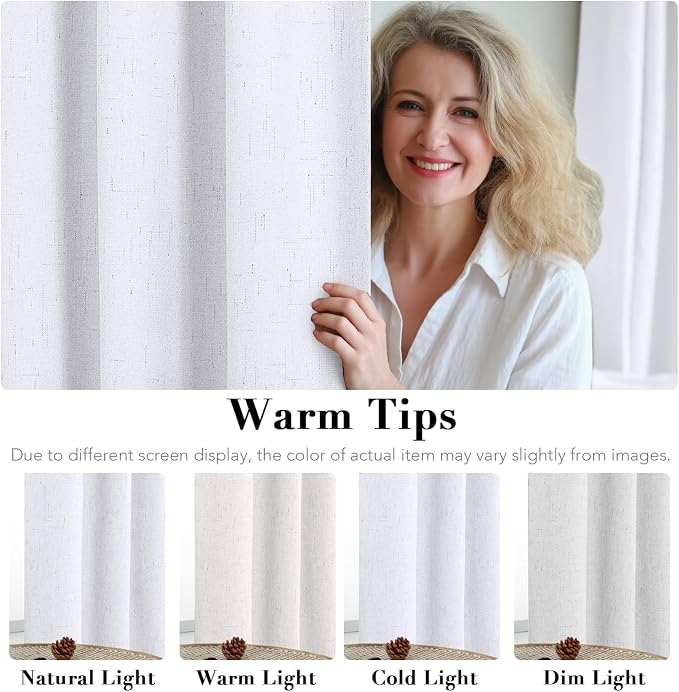 H.VERSAILTEX 108 inch Curtains, Linen Blackout Curtains 100% Absolutely Blackout - Image 5