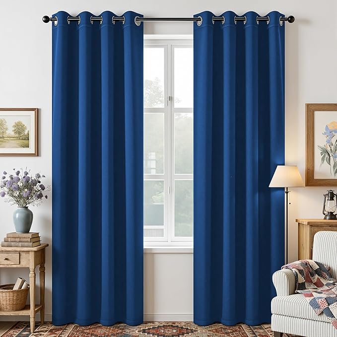 Joydeco Blackout Curtains 120 inches Long 2 Panels Set, Thermal Insulated Long by JOYDECO