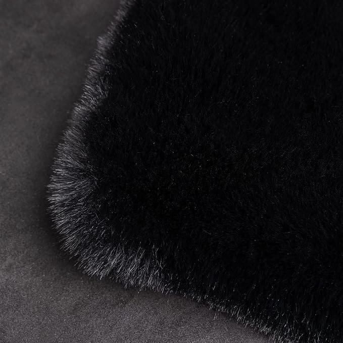 Ghouse Ultra Soft Faux Rabbit Fur Rug 3x5, Machine Washable Area Rugs - Image 6