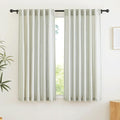 RYB HOME Flax Linen Curtains for Living Room Bedroom, Light Filtering Airy by RYBHOME