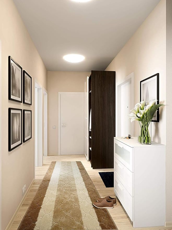 15 Ft Long Beige Kitchen Hallway Runner Rug, Non-Slip Washable 26" X 15' Rubber - Image 3