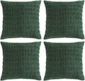Fancy Homi Set of 4 Dark Green Boho Decorative Throw Pillow Covers 20x20 Inch by Fancy+Homi
