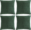 Fancy Homi Set of 4 Dark Green Boho Decorative Throw Pillow Covers 24x24 Inch by Fancy+Homi