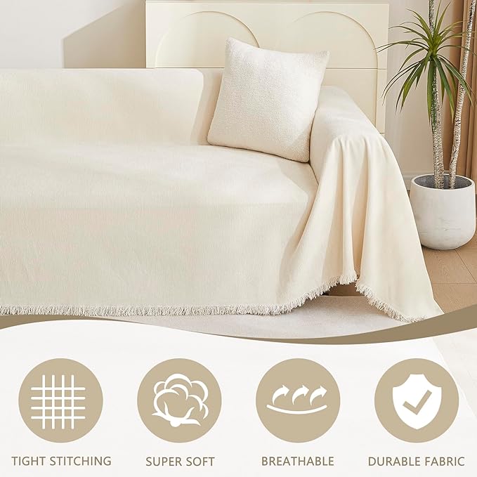 MYSKY HOME Sofa Covers Couch Cover Chenille Sofa Cover Sectional Couch Covers - Image 2