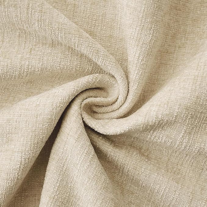 MIULEE Decorative Euro Sham Pillow Covers 24x24 Inch Beige 2 Pack | Neutral - Image 3