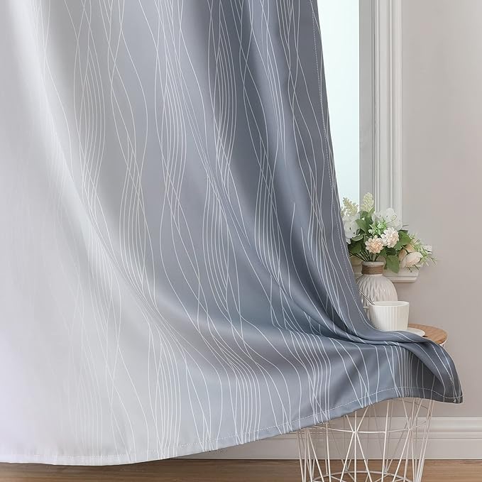 Estelar Textiler Thermal Insulated Blackout Curtains 96 Inches Long, Ombre Grey - Image 6