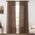 Nanspring Caramel Brown Curtains 80 Inches Long 2 Panels Set by Nanspring