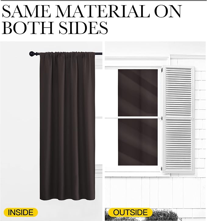 NICETOWN Blackout Curtain Panels 45 inches Long - Image 6
