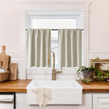 RYB HOME 100% Blackout Bathroom Curtains Over Sink 24 inches Long, Heat & UV by RYBHOME
