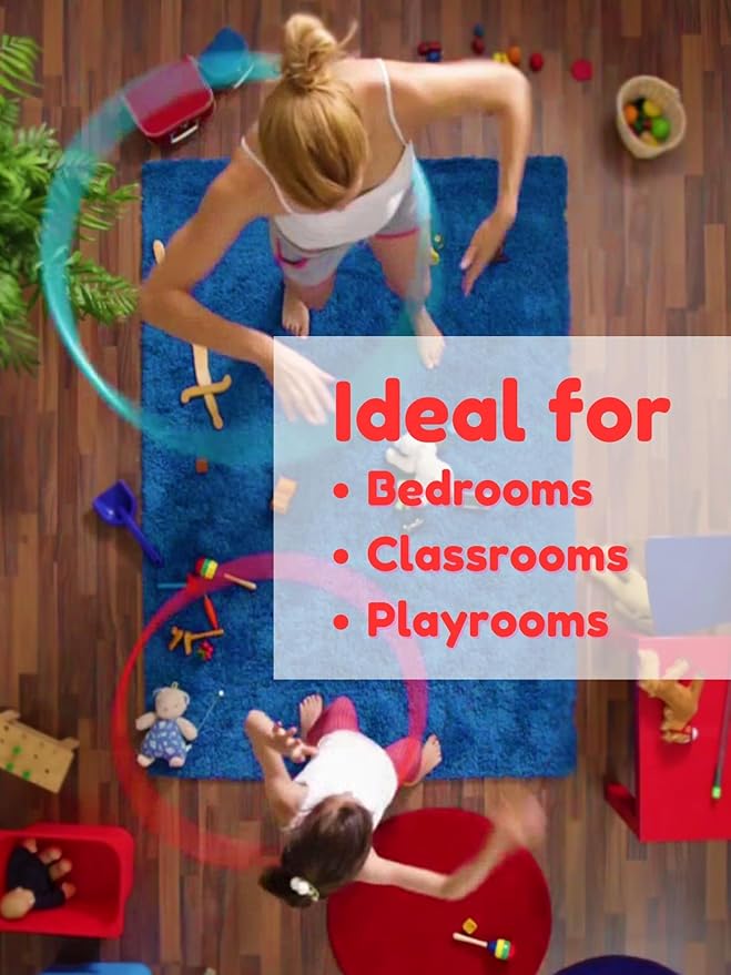 KOECKRITZ Soft and Colorful Kids Classroom Area Rugs (Passes Flammability Pill Test) Many Sizes and Bright Colors to Select from (5' x 7', Surf)