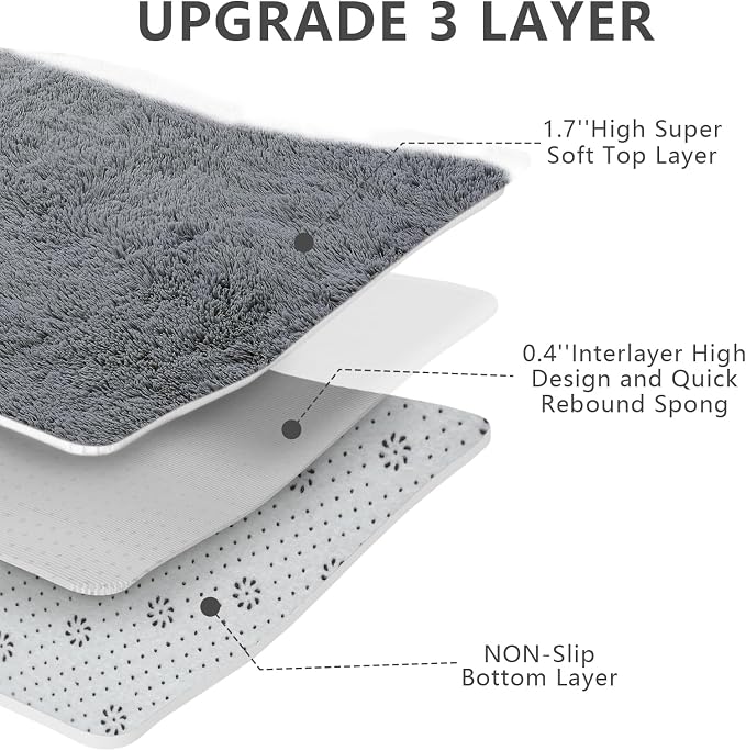 Shag Area Rugs for Bedroom Living Room, 5X8 Ultra Soft Fluffy Area Rugs for Dorm - Image 4