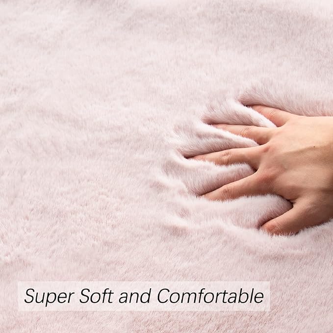 ORINOVA Pink Washable Fluffy Rugs - Image 6