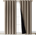 NICETOWN Taupe Full Shade Curtain Panels, Pair of Energy Smart & Noise Blocking by NICETOWN