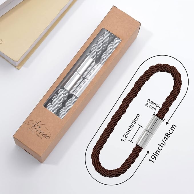NICEEC 2 Pack Strong Magnetic Curtain Tiebacks Modern Simple Style Drape Tie - Image 5