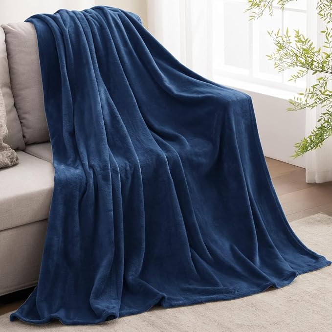 BEDELITE Fleece Blanket Full Size Navy - Image 5