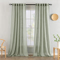 MIULEE Sage Linen Curtains 90 Inch Length 2 Panels by MIULEE