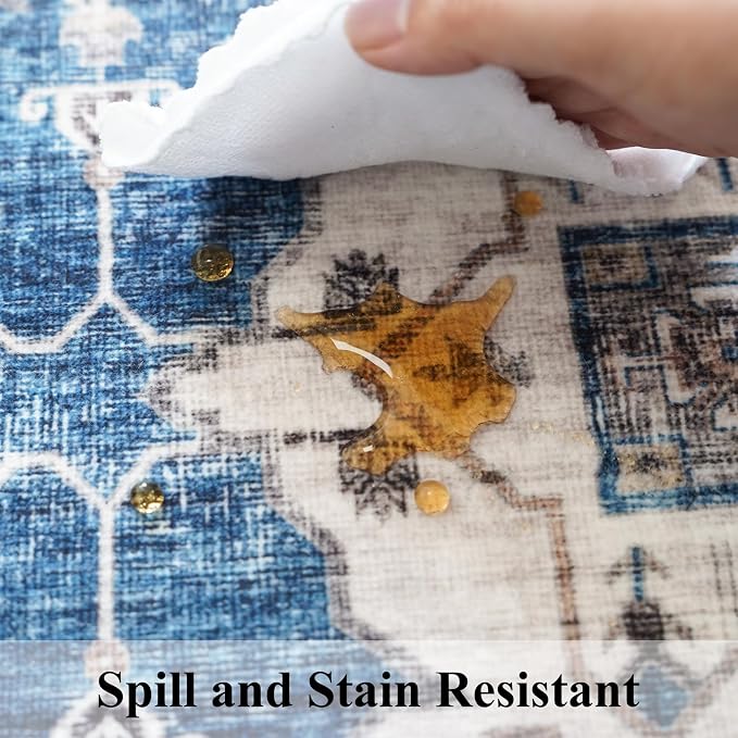 2x3 Washable Vintage Area Rug: Indoor Soft Entryway Rug - Image 7