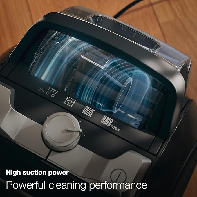Miele Boost CX1 Parquet - Bagless Canister Vacuum Cleaner, Lightweight, Compact and Corded with Vortex Technology and HEPA AirClean Filter, in White/Rose