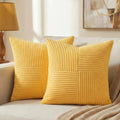 Fancy Homi 2 Packs Yellow Big Decorative Throw Pillow Covers 24x24 Inch by Fancy+Homi