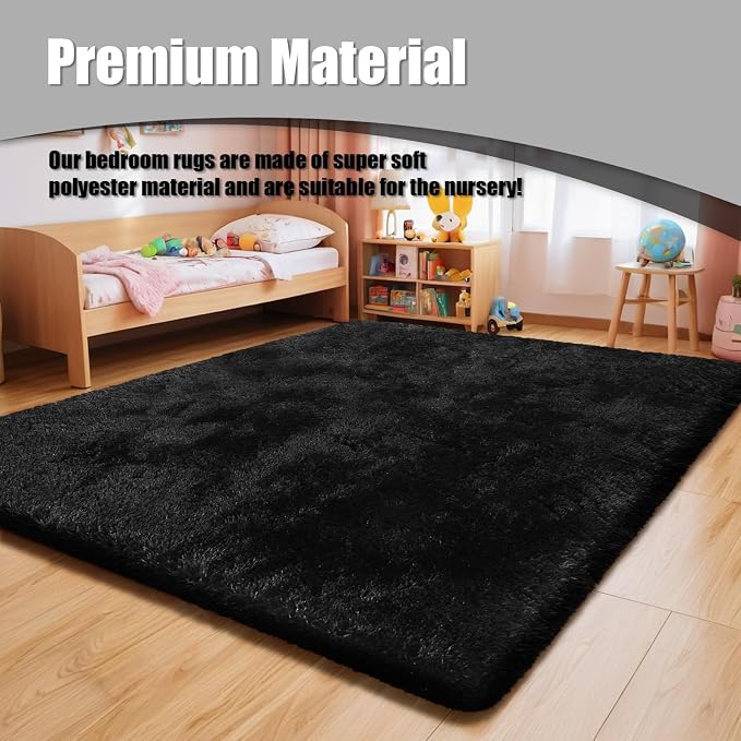 6x9 Fluffy Area Rug for Living Room, Shag Area Rugs for Bedroom - Image 5