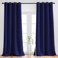 NICETOWN Navy Blue Bedroom Blackout 90 inch Curtains by NICETOWN