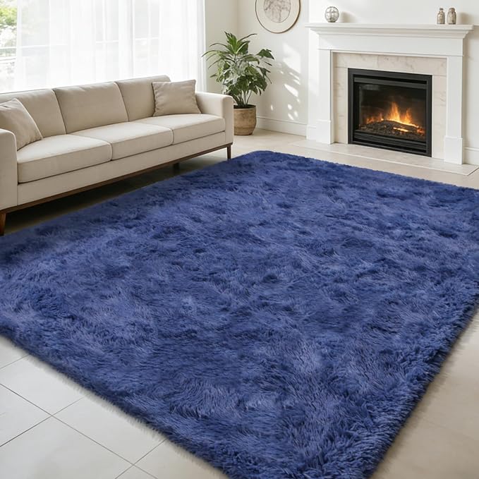 8x10 Fluffy Area Rugs for Living Room, Shag Area Rug for Bedroom by yulidayang