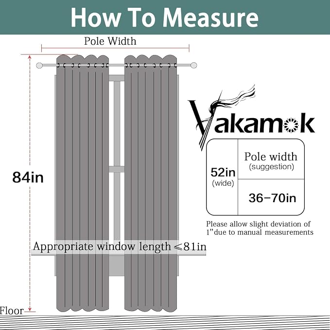 Yakamok Room Darkening Curtains 52x84 inch Length Natural-Living Room | 2 panels - Image 7