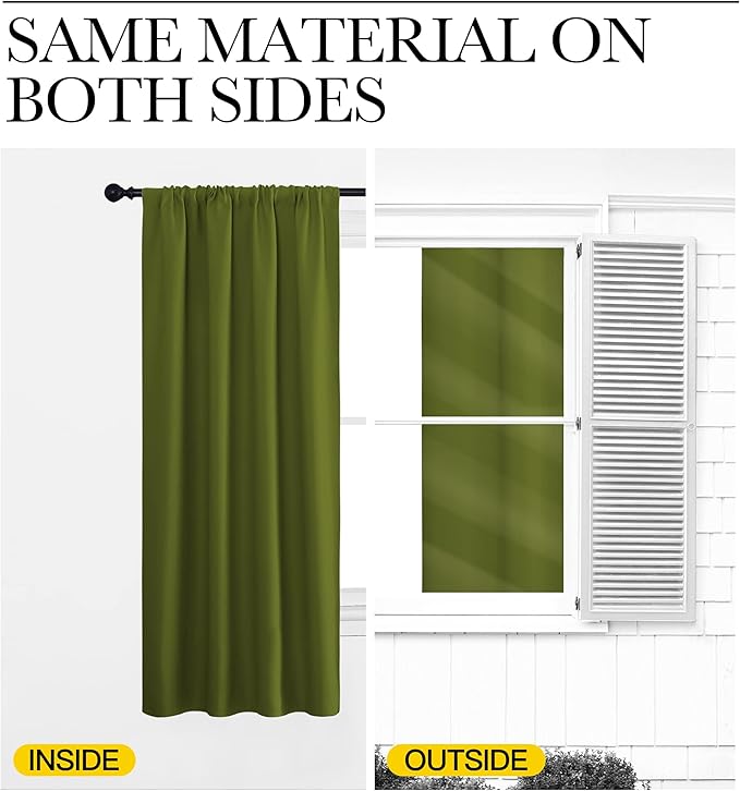 NICETOWN Blackout Curtains for Living Curtains, 2 Panels, 29 by 30, Room - Image 5