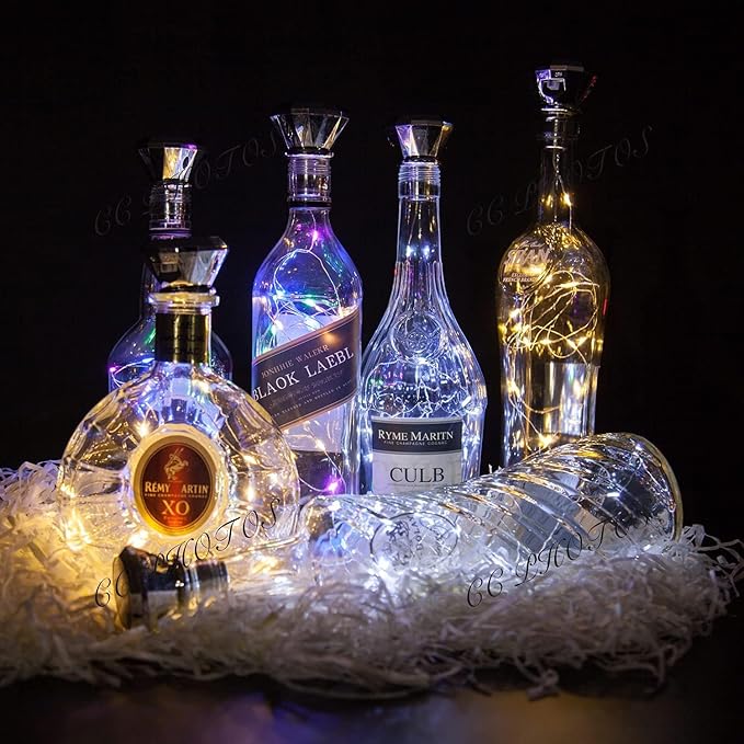 ZNYCYE Solar Wine Bottle Lights Outdoor, Cork Lights for Wine Bottles Waterproof, Perfet for Wedding Party Garden Patio Pathway Decor, Suitable for Most Wine Bottle Mouths-Warm White (8 Pack)