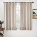 MIULEE Natural Linen Curtains 52x54 Inch Length by MIULEE