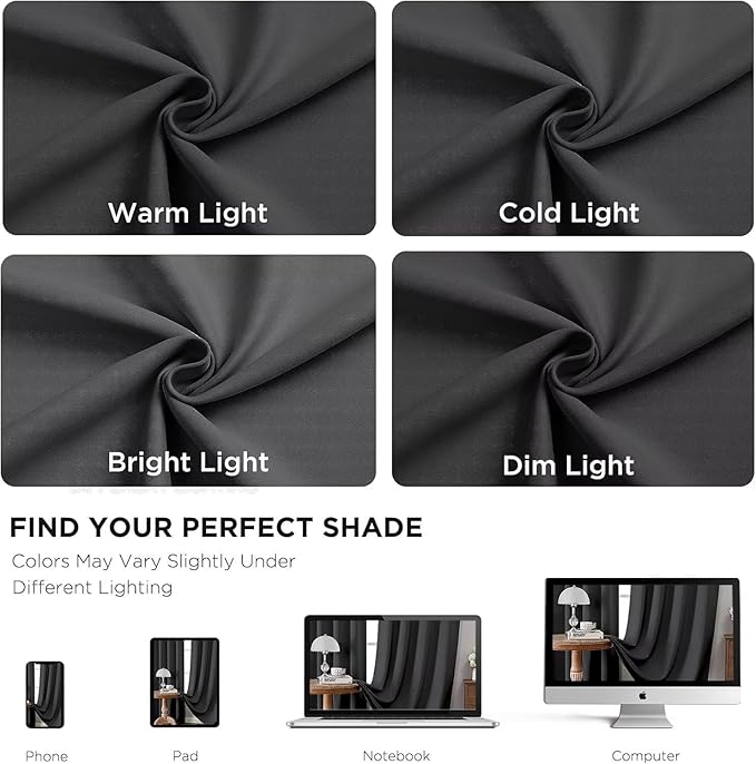 Joydeco Blackout Curtains 72 Inch Length 2 Panels Set, Thermal Insulated Long - Image 6