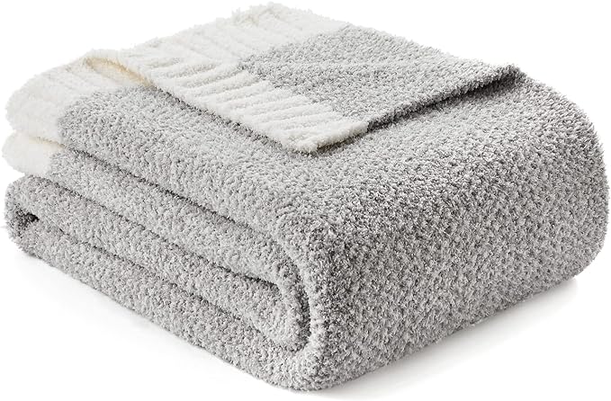 Snuggle Sac Oversized Grey Throw Blankets Twin Size, Super Soft Warm Blankets - Image 5