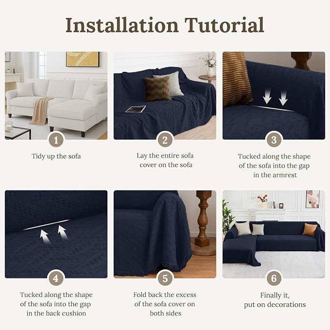 HOMERILLA Sectional Couch Covers - Image 6