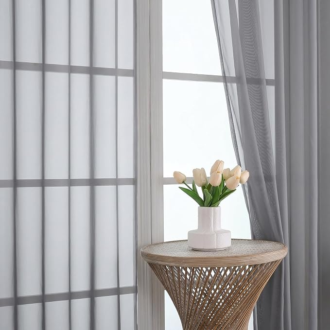 Charcoal Grey Bedroom Curtains 2 Panel Sets 96 Inch Length, 59 Inch Extra Wide - Image 3