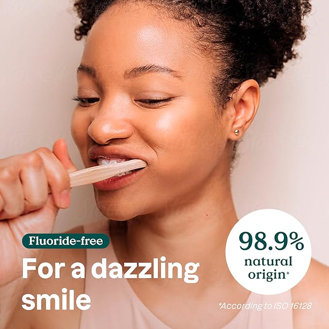 Attitude Fluoride-Free Whitening Toothpaste, Peppermint Flavor, Vegan & Cruelty-Free, Sugar-Free, Plant & Mineral-Based Ingredients, Clean Oral Care, 4.2 Oz