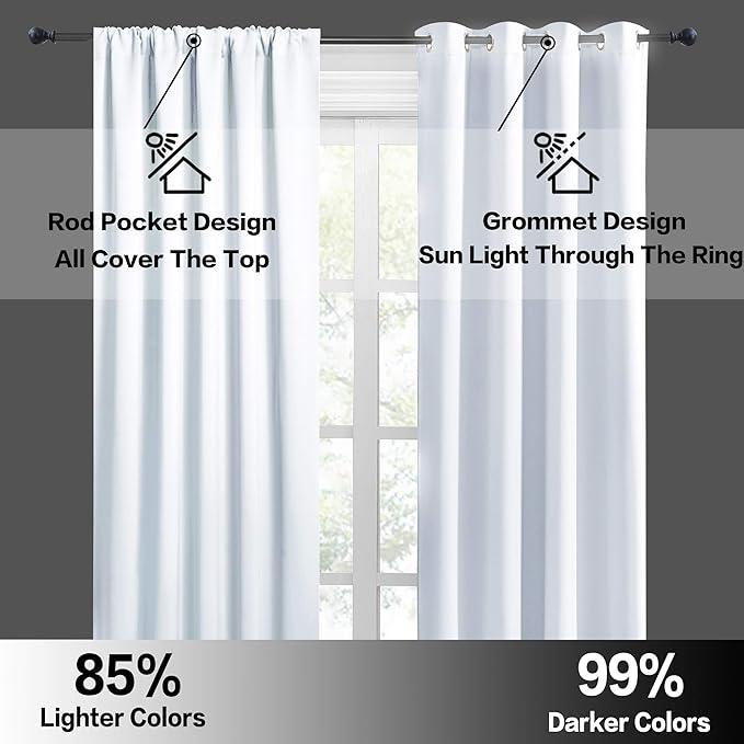 RYB HOME Privacy Bathroom Window Curtains, Short Thermal Insulated Heat - Image 6