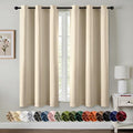 MIULEE Blackout Curtains for Bedroom 2 Panels 34 x 45 Inch Long Cream Beige | by MIULEE