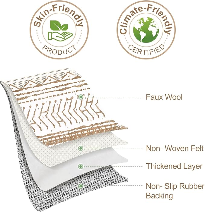 Nakagishi 7x9 Area Rugs Living Room: Washable Boho Large Neutral Soft Farmhouse - Image 7