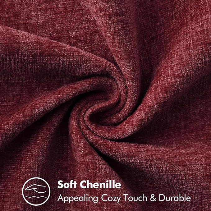 MIULEE Decorative Lumbar Throw Pillow Covers 12x20 Inch Burgundy Red 2 Pack | - Image 7