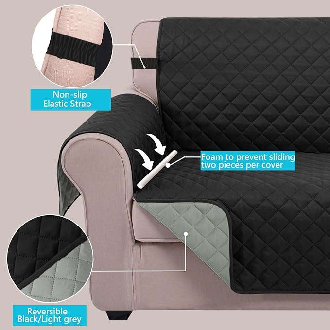 U-NICE HOME Reversible Sofa Cover Couch Cover - Image 3