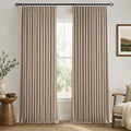 MIULEE Copper Brown Pinch Pleated 100% Blackout Curtains 40x108 Inches | Room by MIULEE