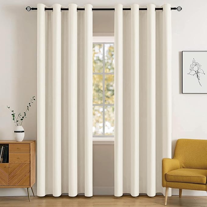MIULEE Blackout Room Darkening Curtains Thermal Insulated Drapes Solid Window by MIULEE